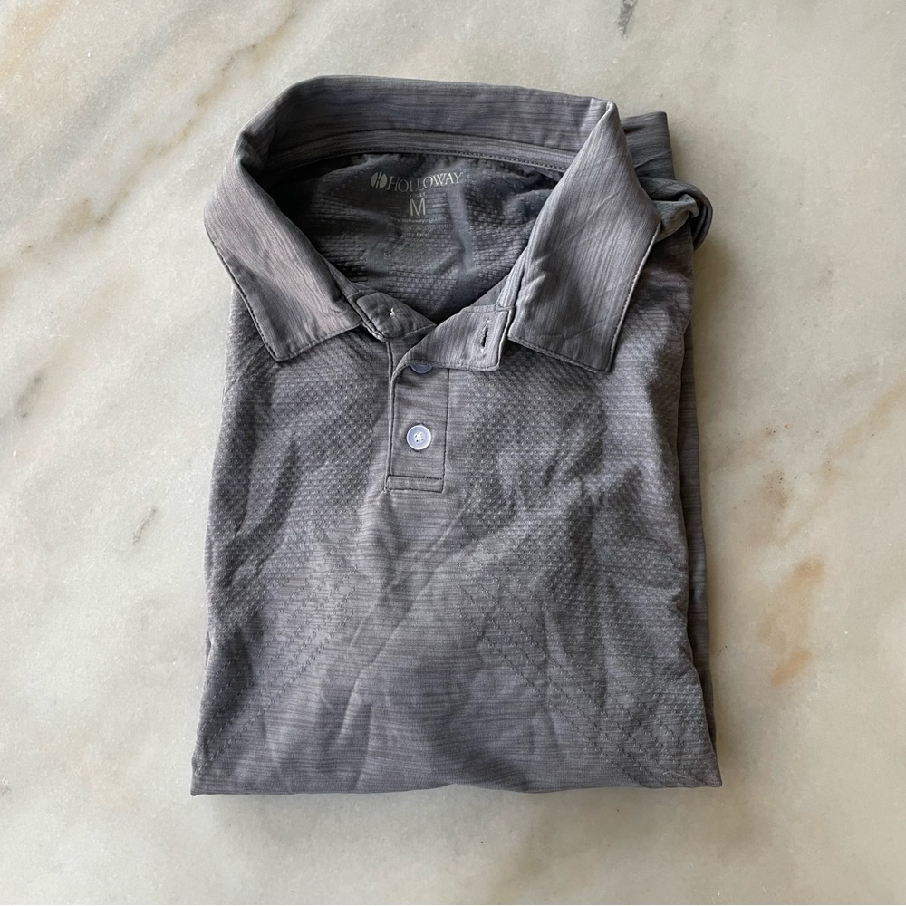 Holloway Men's Gray Polo Shirt size M